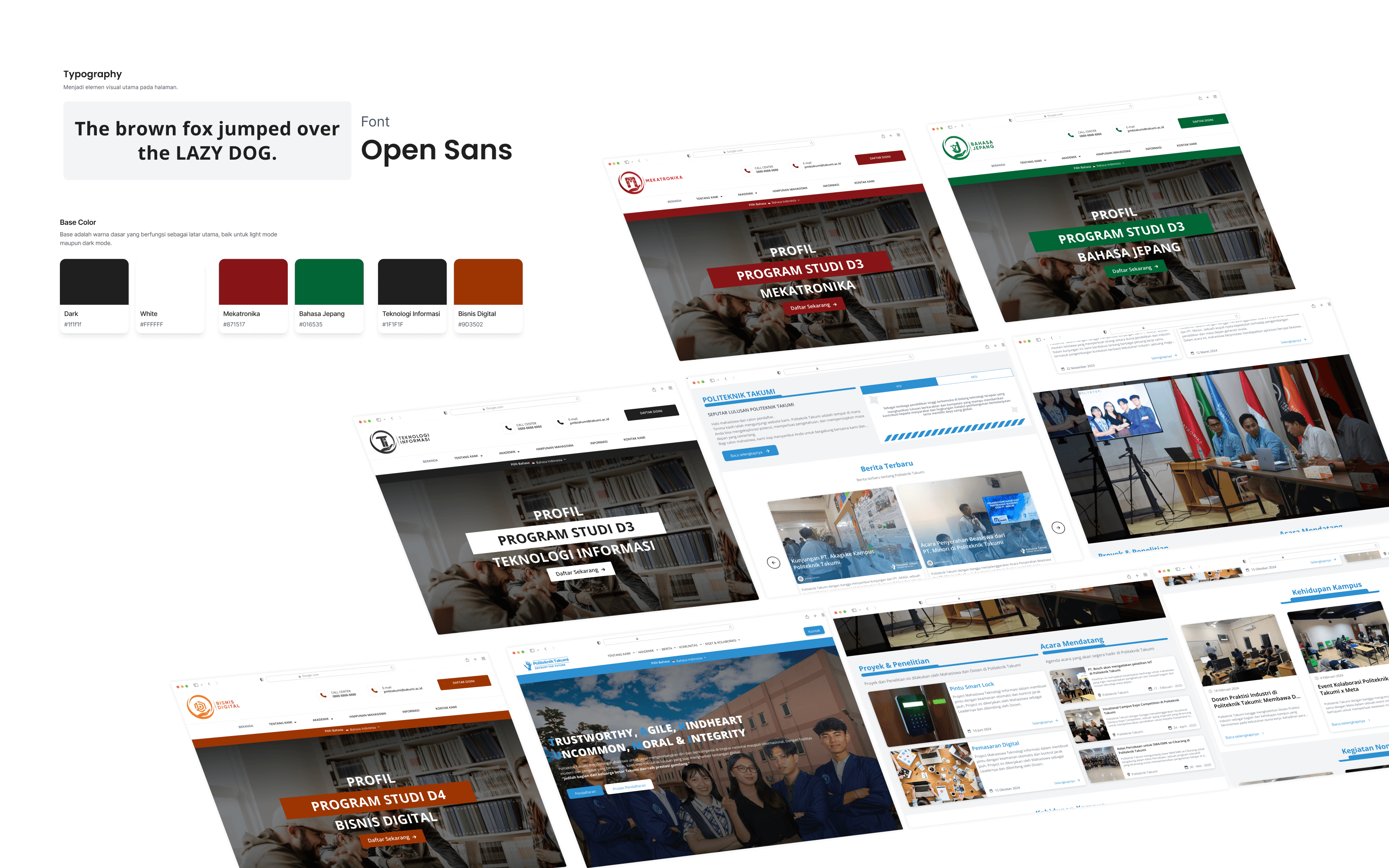 Politeknik Takumi website redesign preview